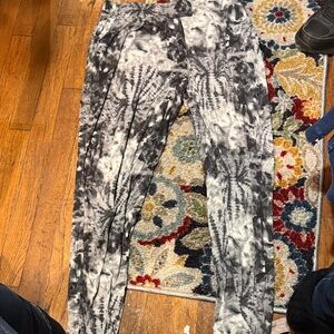 Black and Gray Tie-Dye Pants